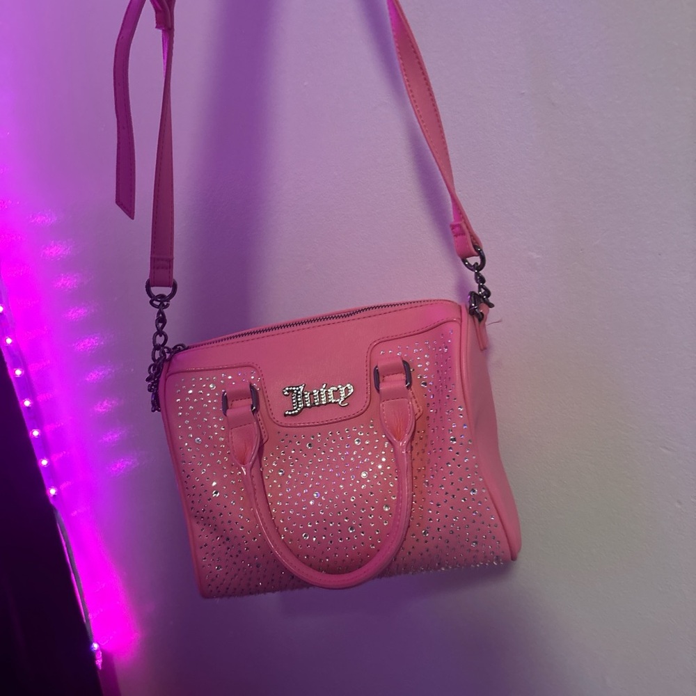 Juicy Couture Pink Rhinestone Crossbody Bag